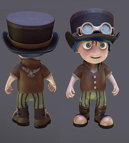 Character, little steampunk kid preview image